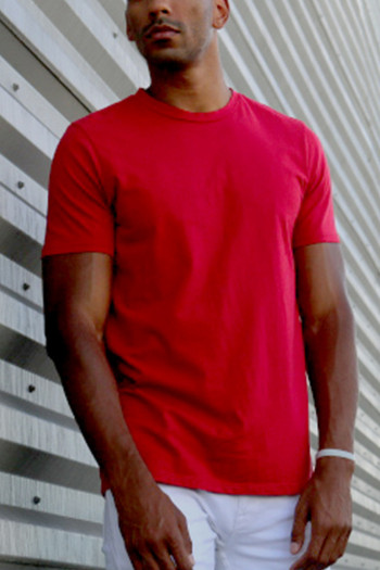 COTTON BASIC CREW NECK TEE