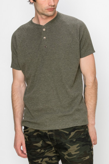 THERMAL SHORT SLEEVE HENLEY MEN