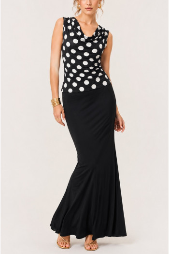 BIG DOT COWL NECK TANK