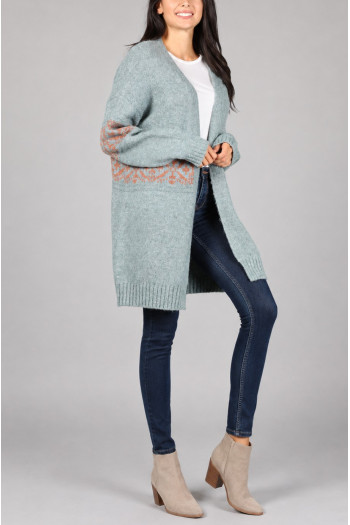 LONG SLEEVE CARDIGAN SWEATER